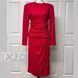 EUC Vintage EXPO dress in RED size 12